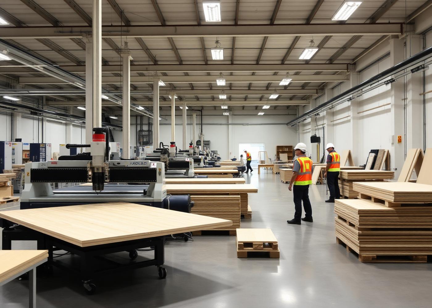 PVS Interiors manufacturing unit with CNC machinery